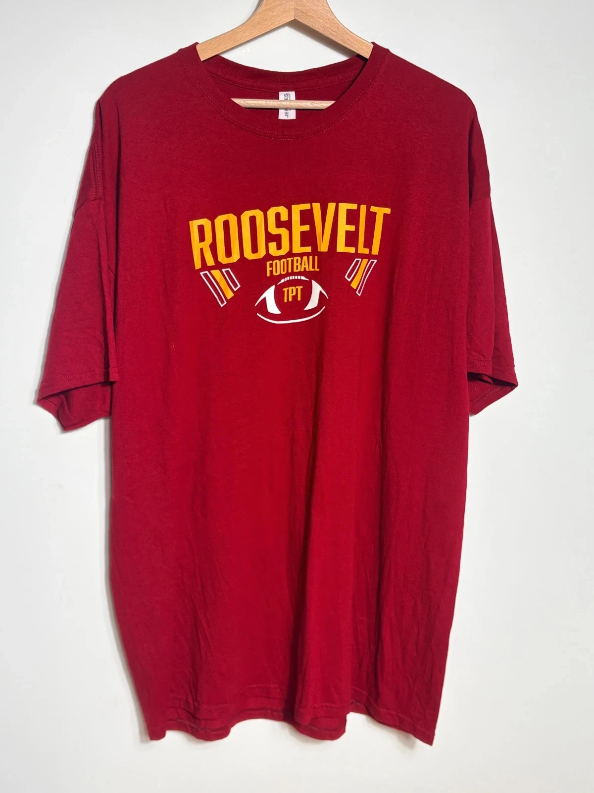 T-shirt Roosevelt Football USA 2XL bordeaux oversize – photo 2